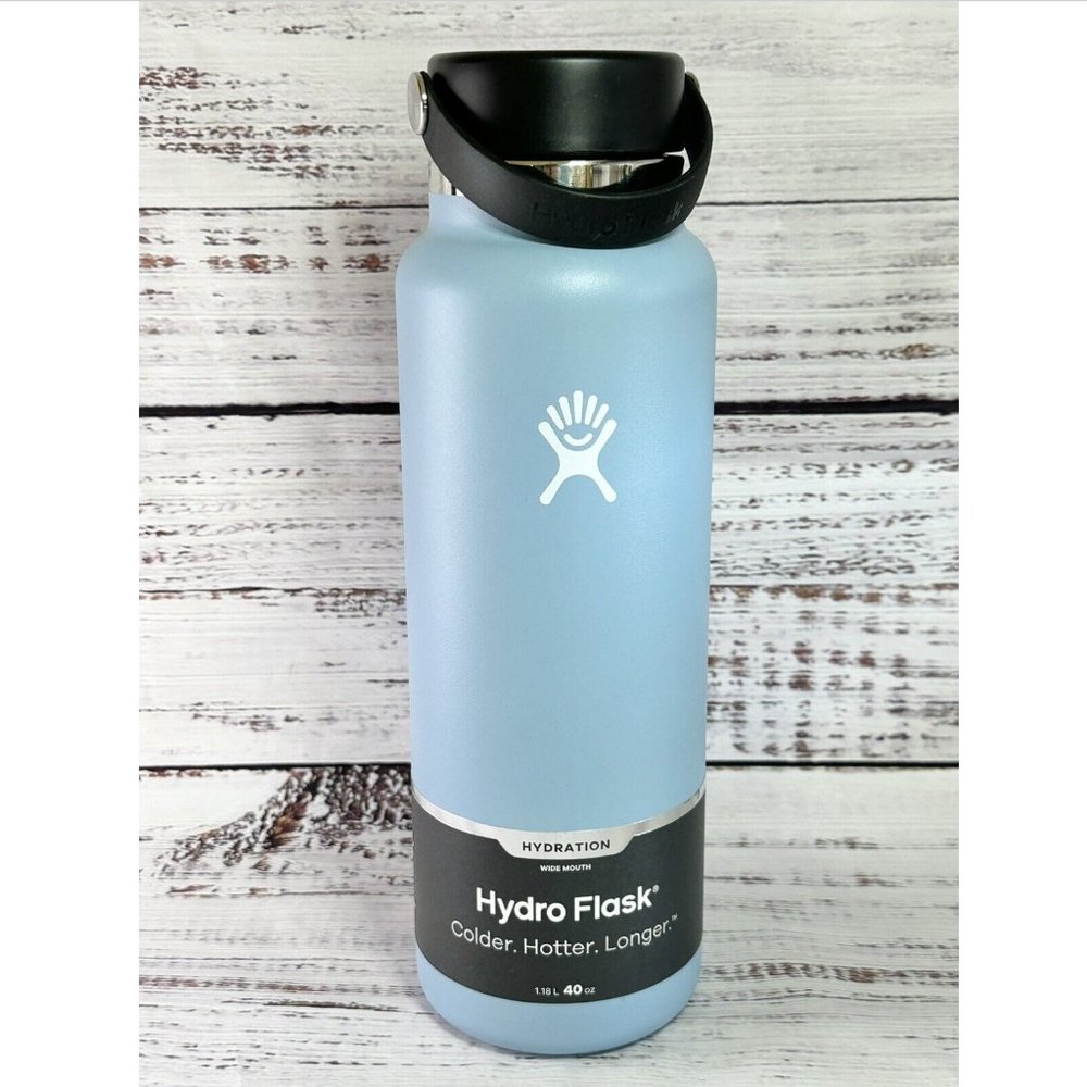 NEW Hydro Flask 40oz Wide Mouth w/ Flex Cap in RAIN NEW